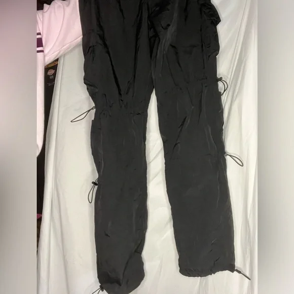 Like New The Chloe Nylon parachute pants by Garage size small in black, sold out - Picture 6 of 13